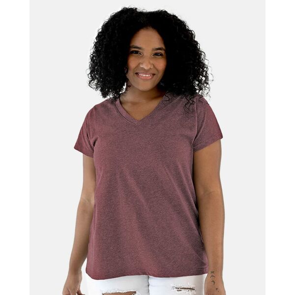LAT Women's Curvy Collection Fine Jersey V-Neck Tee 3817 Women's Curvy Collection Fine Jersey V-Neck Tee Thumbnail