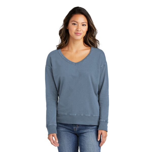Port & Company Garment Dyed V Neck Sweatshirt LPC098V Garment Dyed V Neck Sweatshirt Thumbnail