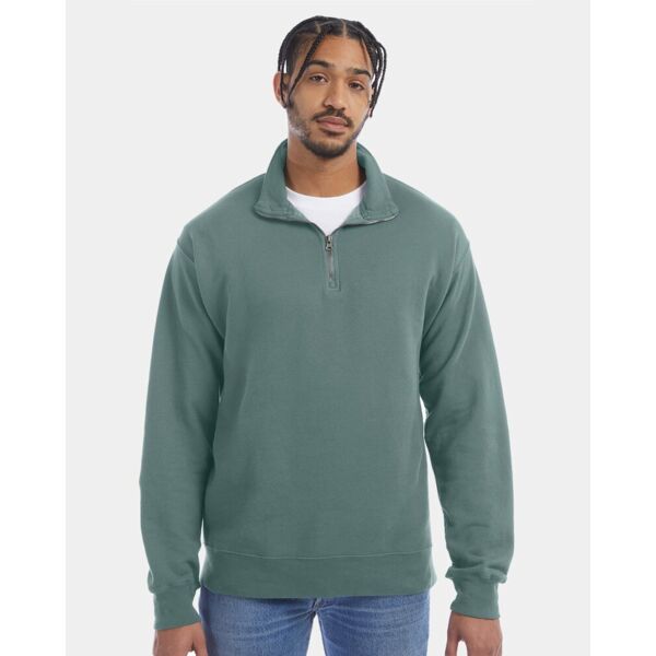 ComfortWash by Hanes Unisex Garment-Dyed Quarter-Zip Sweatshirt GDH425 Unisex Garment-Dyed Quarter-Zip Sweatshirt Thumbnail