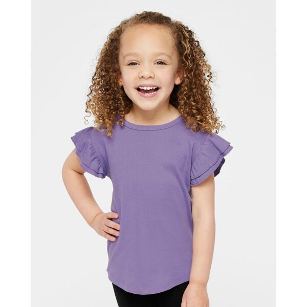 Rabbit Skins Toddler Flutter Sleeve Tee 3339 Toddler Flutter Sleeve Tee Thumbnail