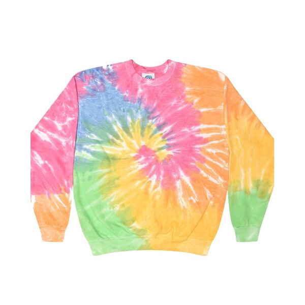 Unisex Tie-Dyed Fleece Crewneck Sweatshirt Thumbnail