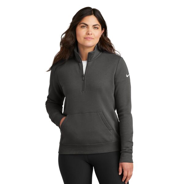 Nike Women's Club Fleece Sleeve Swoosh 1/2 Zip NKDX6720 Women's Club Fleece Sleeve Swoosh 1/2 Zip Thumbnail
