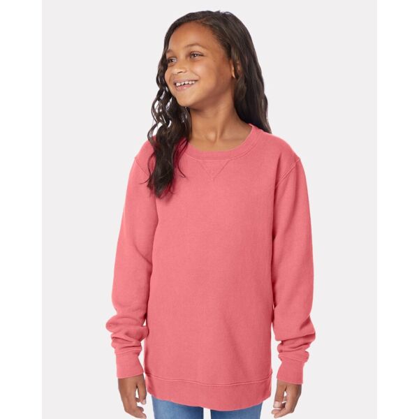 ComfortWash by Hanes Youth Garment-Dyed Crewneck Sweatshirt GDH475 Youth Garment-Dyed Crewneck Sweatshirt Thumbnail