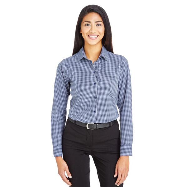 Devon & Jones Women's CrownLux Performance® Tonal Mini Check Woven Dress Shirt DG535W Women's CrownLux Performance® Tonal Mini Check Woven Dress Shirt Thumbnail