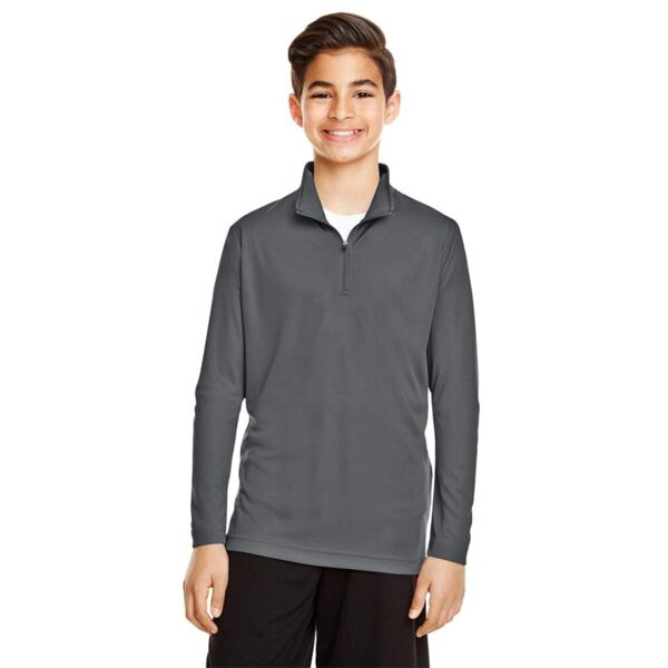 Team 365 Youth Zone Performance Quarter-Zip Pullover TT31Y Youth Zone Performance Quarter-Zip Pullover Thumbnail