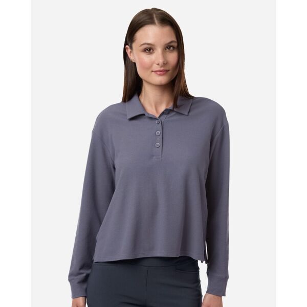Women's Beyond Long Sleeve Loose Polo Thumbnail