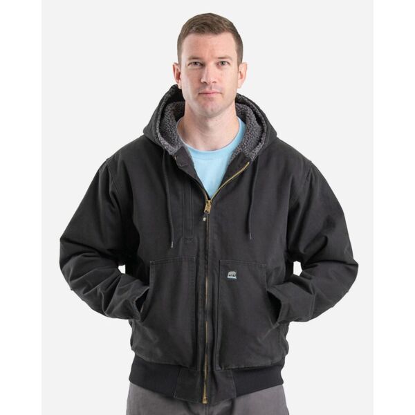 Men's Highland Flex180® Washed Duck Hooded Work Jacket Thumbnail