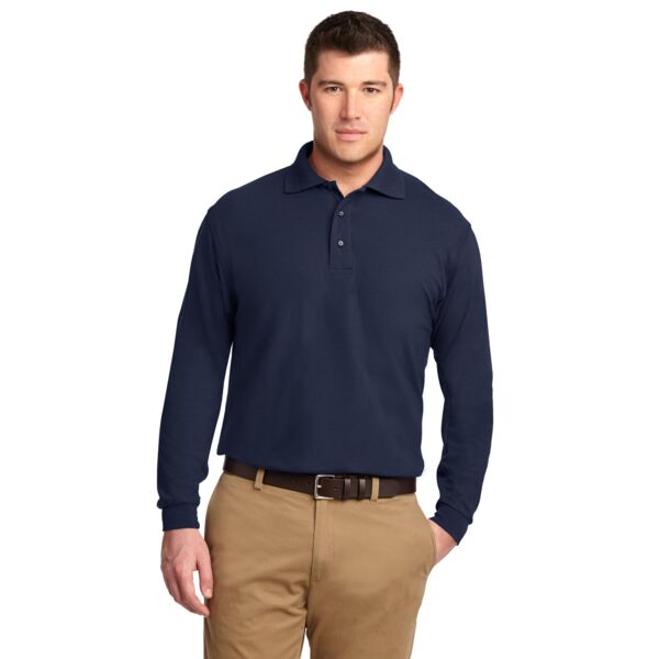 Port Authority Tall Silk Touch Long Sleeve Polo TLK500LS Tall Silk Touch Long Sleeve Polo Thumbnail