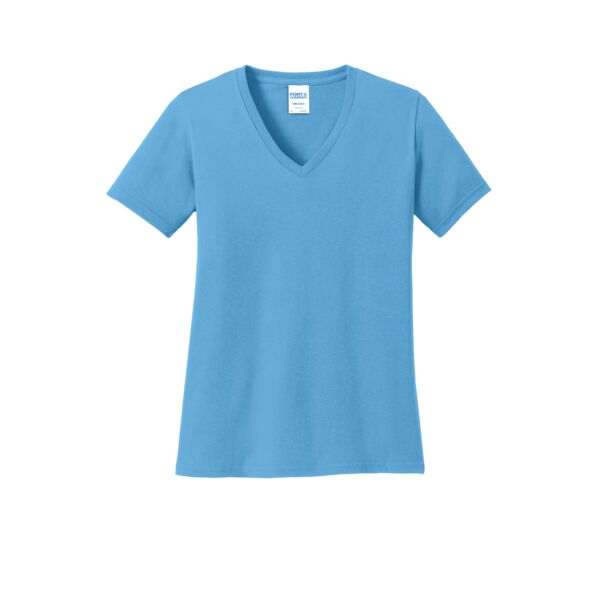 Port & Company Women's Core Cotton V Neck Tee LPC54V Women's Core Cotton V Neck Tee Thumbnail