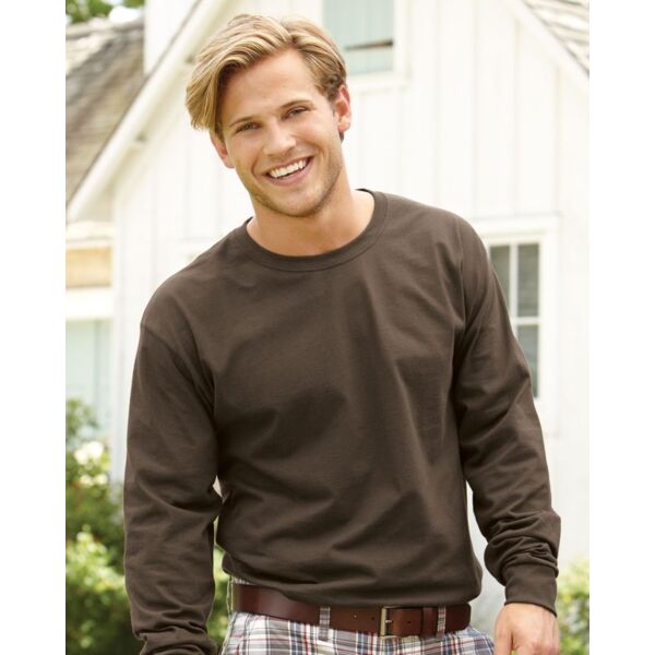 Hanes Authentic Long Sleeve T-Shirt 5586 Authentic Long Sleeve T-Shirt Thumbnail