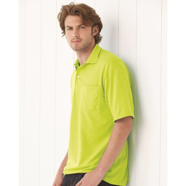 Jerzees Men's SpotShield® 50/50 Polo with Pocket 436MPR Men's SpotShield® 50/50 Polo with Pocket Thumbnail