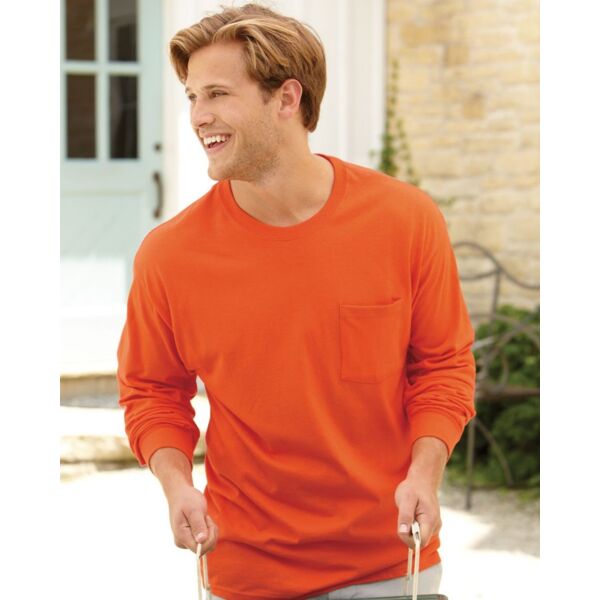 Hanes Men's Authentic Long Sleeve Pocket T-Shirt 5596 Men's Authentic Long Sleeve Pocket T-Shirt Thumbnail