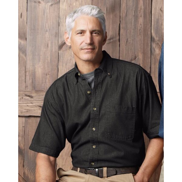 Sierra Pacific Men's Denim Short Sleeve Shirt 0211 Men's Denim Short Sleeve Shirt Thumbnail