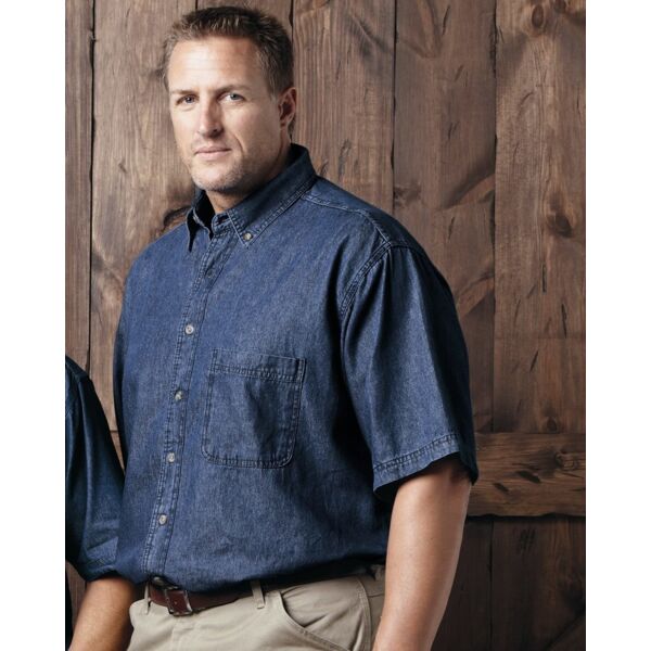Sierra Pacific Men's Tall Denim Short Sleeve Shirt 6211 Men's Tall Denim Short Sleeve Shirt Thumbnail