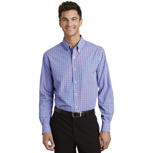 Port Authority Long Sleeve Gingham Easy Care Shirt S654 Long Sleeve Gingham Easy Care Shirt Thumbnail
