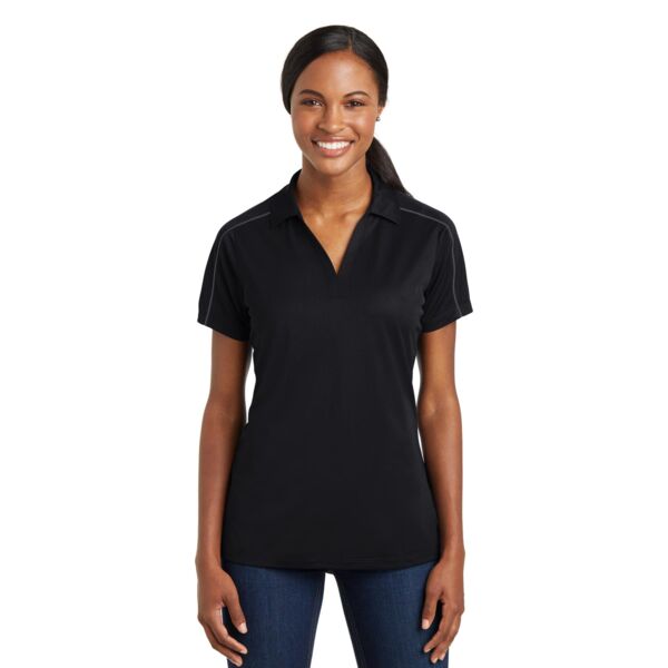Sport Tek Women's Micropique Sport Wick ® Piped Polo LST653 Women's Micropique Sport Wick ® Piped Polo Thumbnail