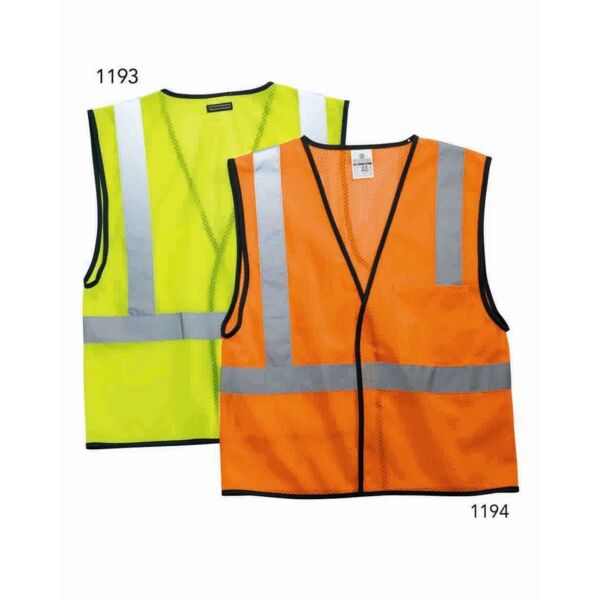 Kishigo Unisex Economy Single Pocket Hook-and-Loop Mesh Vest 1193-1194 Unisex Economy Single Pocket Hook-and-Loop Mesh Vest Thumbnail