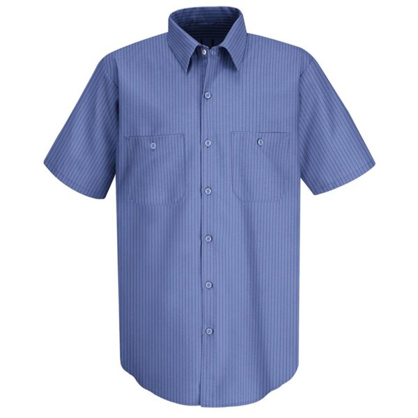 Red Kap Men's Industrial Stripe Short Sleeve Work Shirt SB22 Men's Industrial Stripe Short Sleeve Work Shirt Thumbnail