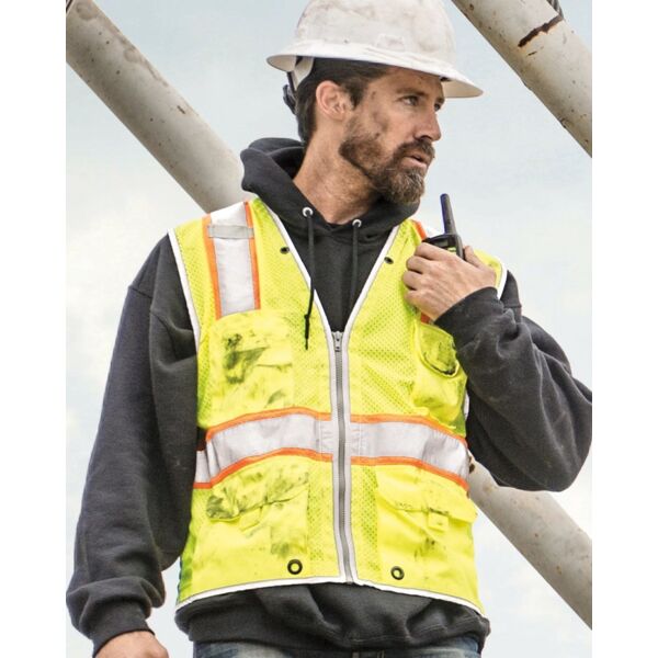 Kishigo Unisex Premium Brilliant Series® Heavy-Duty Class 2 Vest 1510-1511 Unisex Premium Brilliant Series® Heavy-Duty Class 2 Vest Thumbnail