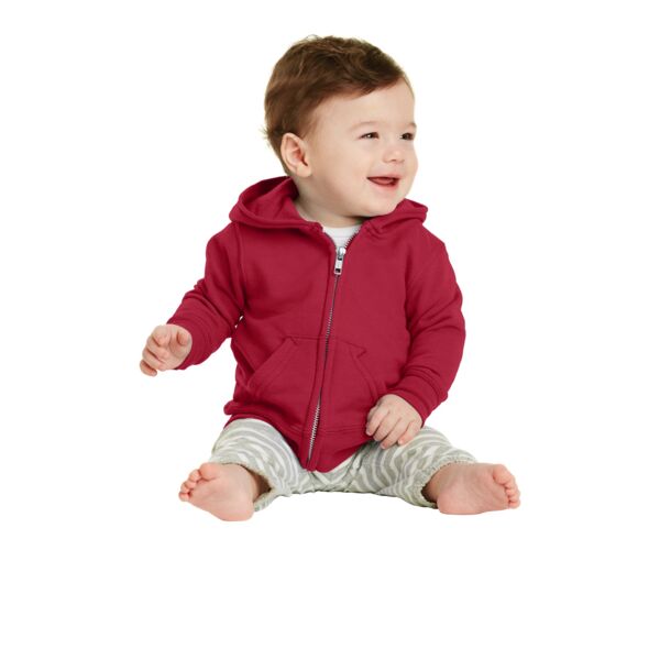Port & Company Infant Core Fleece Full Zip Hooded Sweatshirt CAR78IZH Infant Core Fleece Full Zip Hooded Sweatshirt Thumbnail