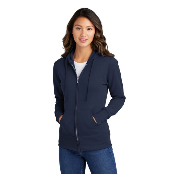 Port & Company Women's Core Fleece Full Zip Hooded Sweatshirt LPC78ZH Women's Core Fleece Full Zip Hooded Sweatshirt Thumbnail