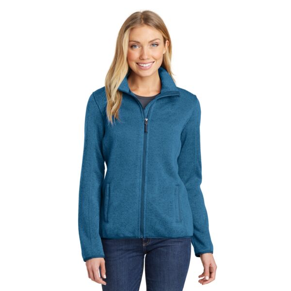 Port Authority Women's Sweater Fleece Jacket L232 Women's Sweater Fleece Jacket Thumbnail