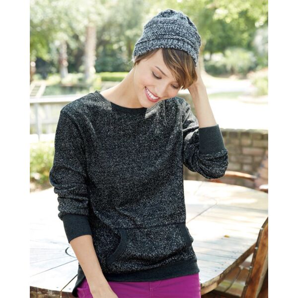 J. America Women’s Glitter French Terry Wide Neck Sweatshirt 8867 Women’s Glitter French Terry Wide Neck Sweatshirt Thumbnail