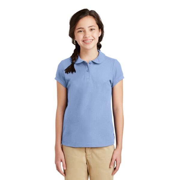 Port Authority Girls Silk Touch Peter Pan Collar Polo YG503 Girls Silk Touch Peter Pan Collar Polo Thumbnail