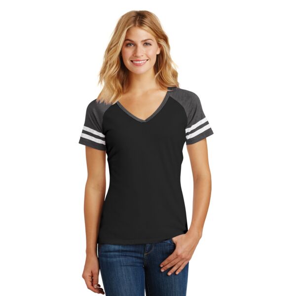 District Women's Game V Neck Tee DM476 Women's Game V Neck Tee Thumbnail