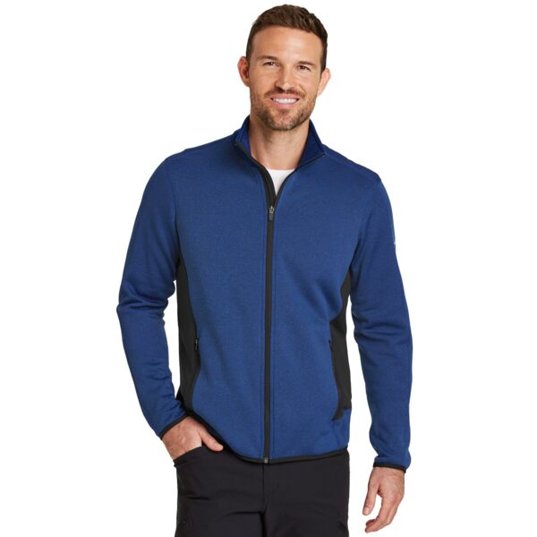 Full Zip Heather Stretch Fleece Jacket Thumbnail