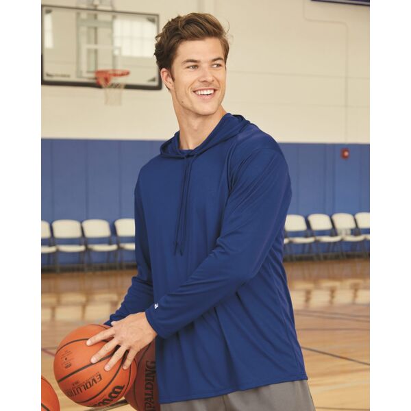 Badger Unisex B-Core Hooded Long Sleeve T-Shirt 4105 Unisex B-Core Hooded Long Sleeve T-Shirt Thumbnail