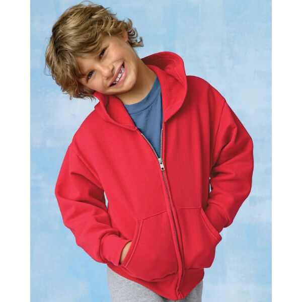 Hanes Youth EcoSmart® Full-Zip Hooded Sweatshirt P480 Youth EcoSmart® Full-Zip Hooded Sweatshirt Thumbnail