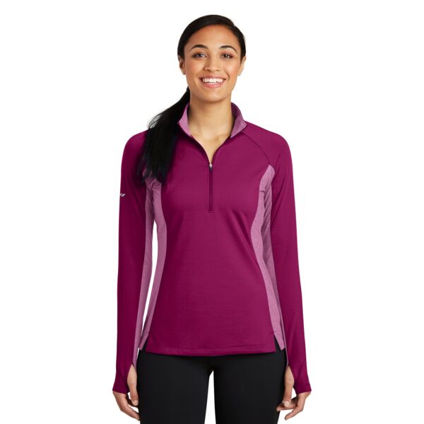 Sport Tek Women's Sport Wick ® Stretch Contrast 1/4 Zip Pullover LST854 Women's Sport Wick ® Stretch Contrast 1/4 Zip Pullover Thumbnail