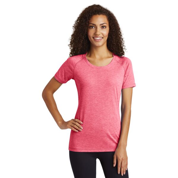 Sport Tek Women's PosiCharge ® Tri Blend Wicking Scoop Neck Raglan Tee LST400 Women's PosiCharge ® Tri Blend Wicking Scoop Neck Raglan Tee Thumbnail
