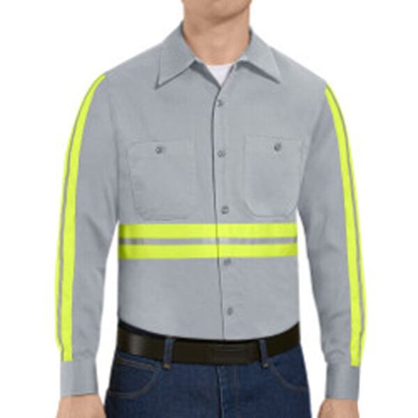 Red Kap Men's Tall Enhanced Visibility Long Sleeve Cotton Work Shirt SC30ET Men's Tall Enhanced Visibility Long Sleeve Cotton Work Shirt Thumbnail