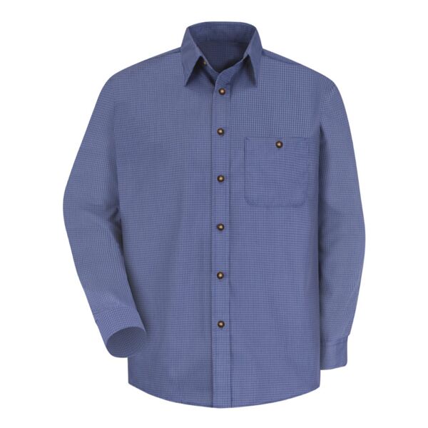 Red Kap Men's Mini-Plaid Uniform Long Sleeve Shirt SP74 Men's Mini-Plaid Uniform Long Sleeve Shirt Thumbnail