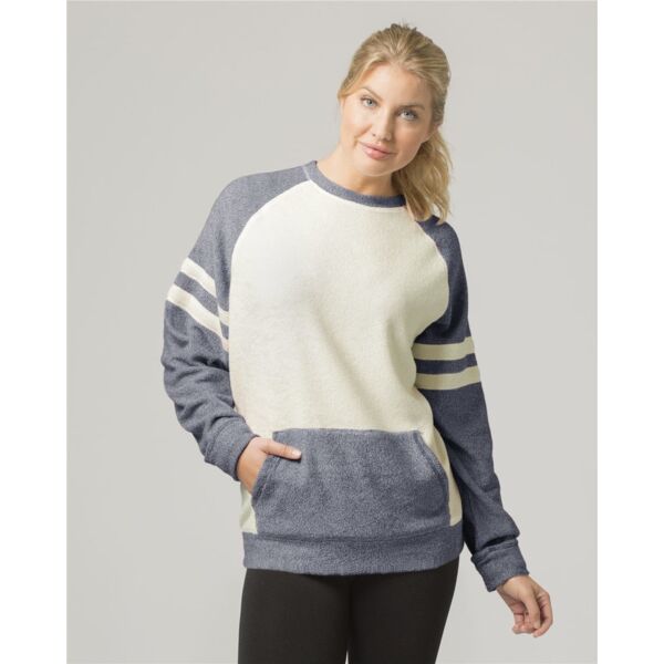 Boxercraft Women's Cozy Contrast Fleece Crewneck Pullover L04 Women's Cozy Contrast Fleece Crewneck Pullover Thumbnail