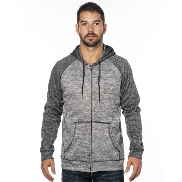 Burnside Men's Performance Raglan Full-Zip Sweatshirt 8660 Men's Performance Raglan Full-Zip Sweatshirt Thumbnail