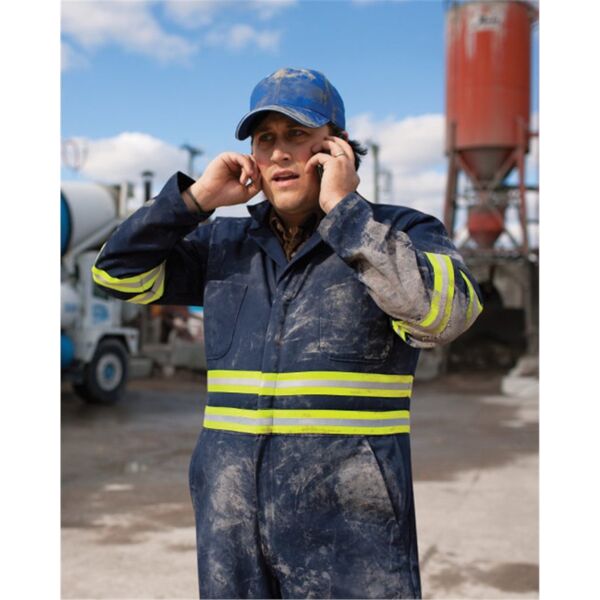 Red Kap Men's Enhanced Visibility Action Back Coverall CT10EN Men's Enhanced Visibility Action Back Coverall Thumbnail