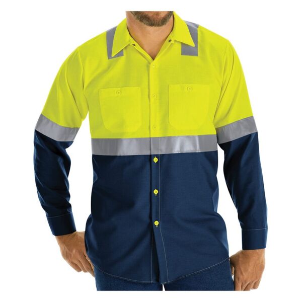 Red Kap Men's Tall Enhanced & Hi-Visibility Long Sleeve Work Shirt SY14T Men's Tall Enhanced & Hi-Visibility Long Sleeve Work Shirt Thumbnail