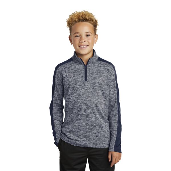 Sport Tek Youth PosiCharge ® Electric Heather Colorblock 1/4 Zip Pullover YST397 Youth PosiCharge ® Electric Heather Colorblock 1/4 Zip Pullover Thumbnail