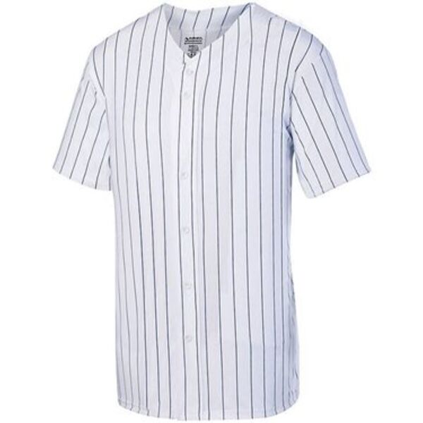 Augusta Sportswear Youth Pinstripe Full Button Baseball Jersey 1686 Youth Pinstripe Full Button Baseball Jersey Thumbnail