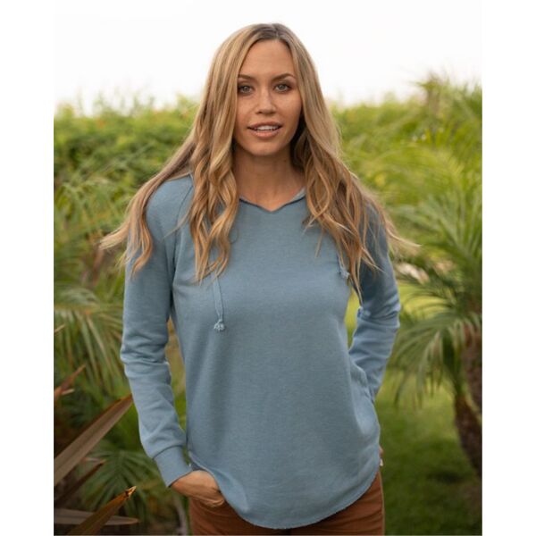 Independent Trading Co. Women’s Lightweight California Wave Wash Hooded Sweatshirt PRM2500 Women’s Lightweight California Wave Wash Hooded Sweatshirt Thumbnail