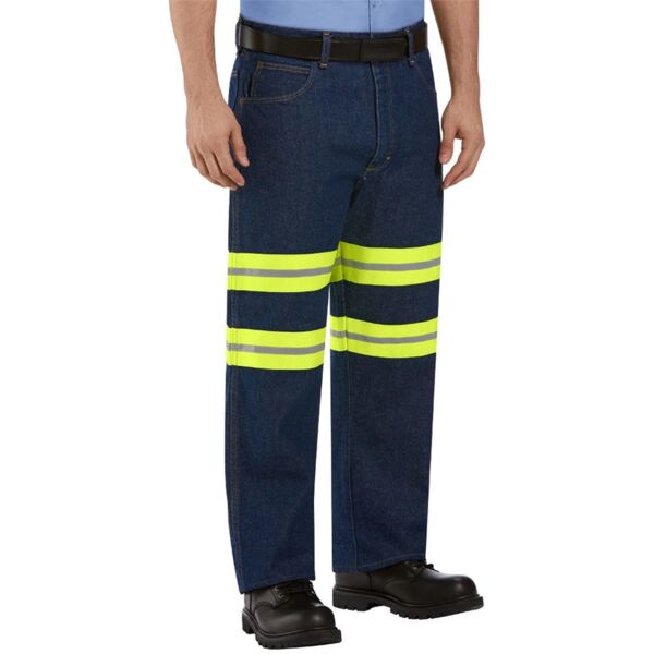 Red Kap Men's Enhanced Visibility Relaxed Fit Jeans PD60ED Men's Enhanced Visibility Relaxed Fit Jeans Thumbnail