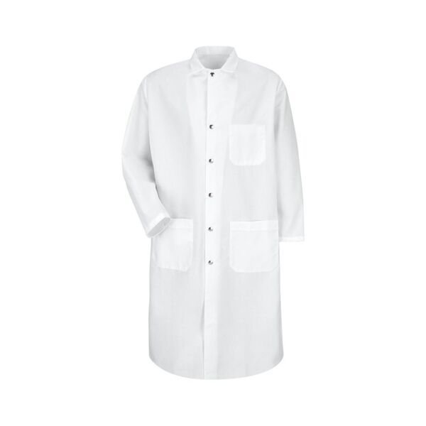 Red Kap Men's Snap-Front Spun Polyester Butcher Coat KS58 Men's Snap-Front Spun Polyester Butcher Coat Thumbnail