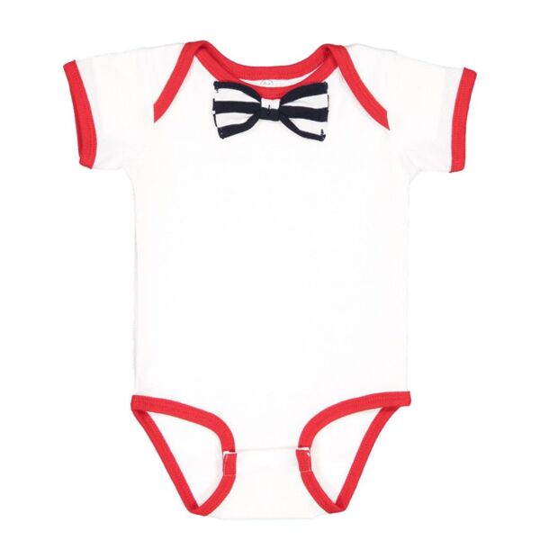 Rabbit Skins Infant Baby Rib Bow Tie Bodysuit 4407 Infant Baby Rib Bow Tie Bodysuit Thumbnail