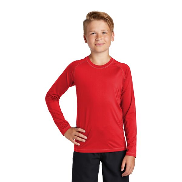 Sport Tek Youth Long Sleeve Rashguard Tee YST470LS Youth Long Sleeve Rashguard Tee Thumbnail