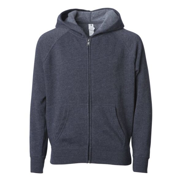 Independent Trading Co. Youth Lightweight Special Blend Raglan Zip Hood PRM15YSBZ Youth Lightweight Special Blend Raglan Zip Hood Thumbnail