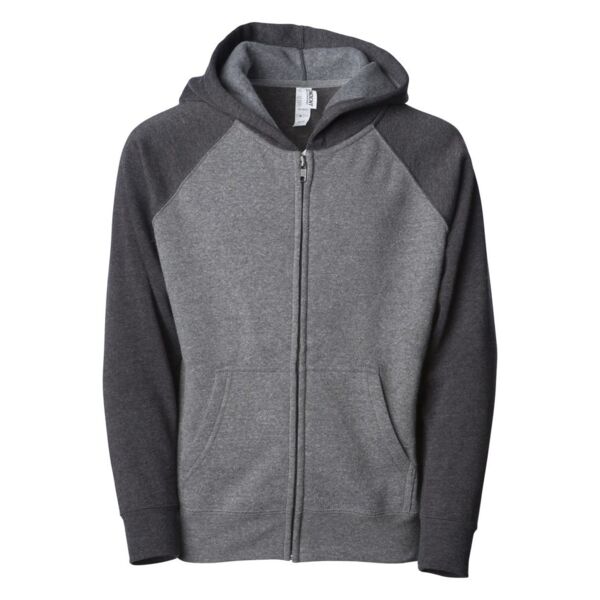 Independent Trading Co. Toddler Lightweight Special Blend Raglan Zip Hood PRM10TSBZ Toddler Lightweight Special Blend Raglan Zip Hood Thumbnail