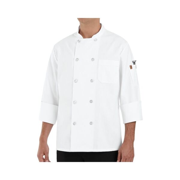 Chef Designs 100% Polyester Ten Pearl Button Chef Coat 0423 100% Polyester Ten Pearl Button Chef Coat Thumbnail